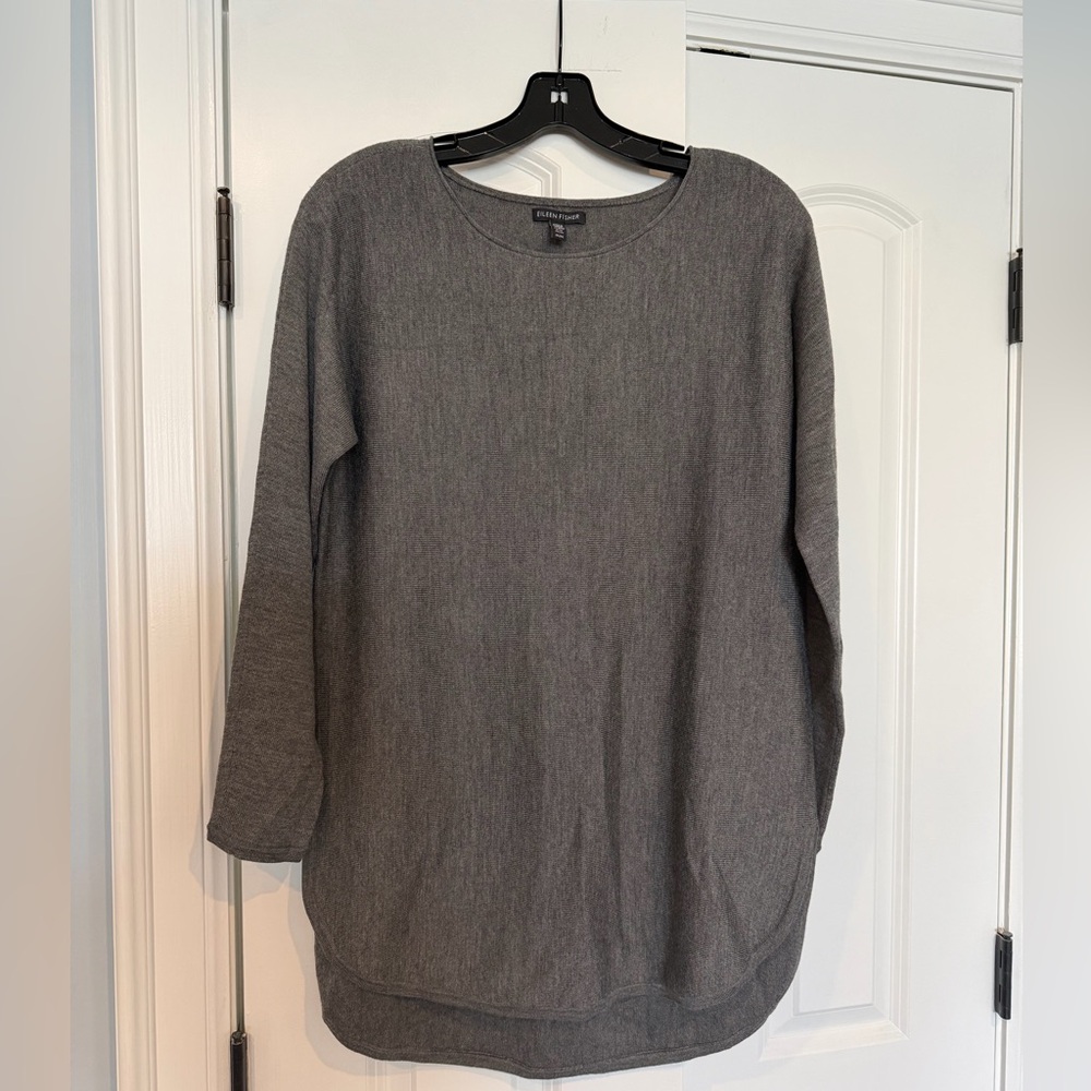 Eileen Fisher Charcoal Knit Top